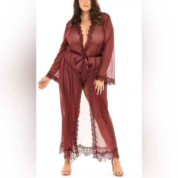 Oh La La Cheri Provence Long Robe Size 1X/2X - Picture 7 of 8